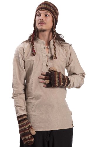 Vlněné převlékací rukavice / hnědé