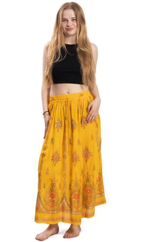 Długa spódnica GYPSY żółta