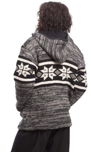Kurtka dzianinowa HIMALAYAN szaro-biały I. - Rozmiar: L
