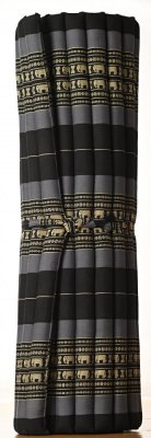 Futon rolovacie tmavo šedo-modrý so slonmi šírka 120cm