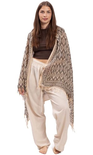 Sarong / šátek JALA / černý ornament I.