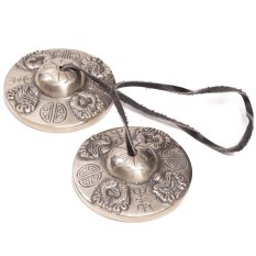 Tybetańskie cymbałki TINGSHA Buddyjskie symbole VI. ø 7 cm