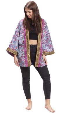 Kimono GLOS różowo-turkusowe II.