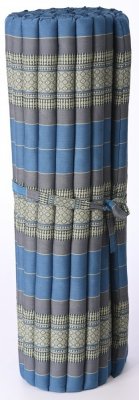 Futon rolovací šedo-modrý šířka 120 cm