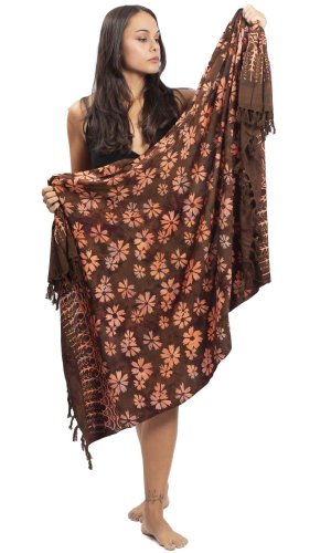 Sarong BALI BATIK brązowy V.