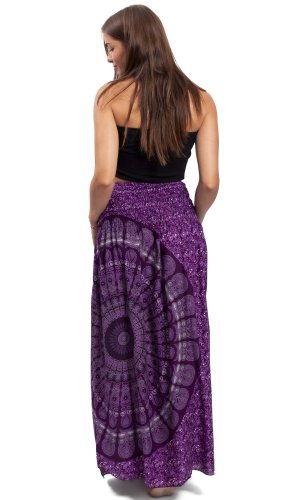 Dlouhá sukně / šaty THAI MANDALA fialové I.