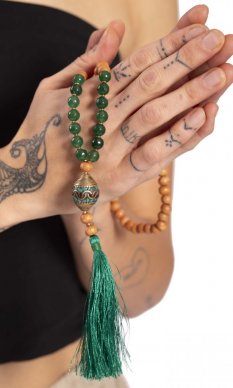 Meditační náhrdelník MALA zelený II.