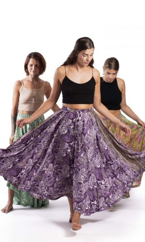 Kolesová sukňa LALITA fialová