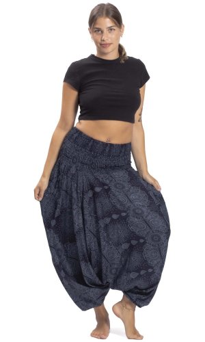 Harémové kalhoty / Sultánky THAI TAN černé