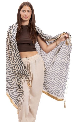 Sarong / šátek JALA / modrý ornament V.