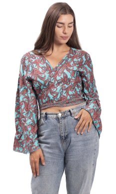 Bolerko GITA s dlouhým rukávem modré I.