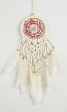Lapač snů NET růžová/ délka 29,5cm