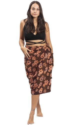 Sarong BALI BATIK brązowy V.
