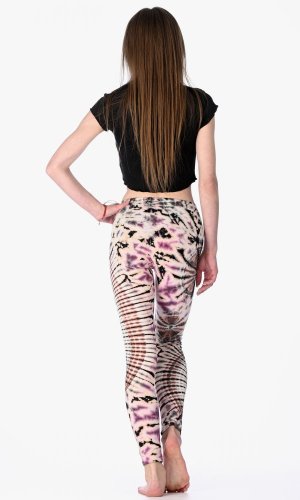 Legíny THAI BATIK růžovo-bílé