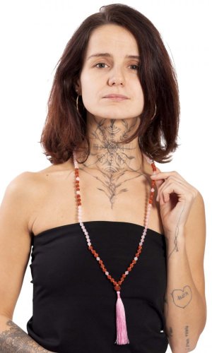Meditační náhrdelník MALA růžový I.