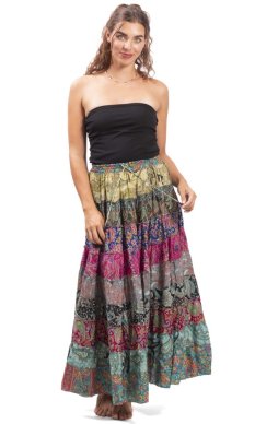 Volánová sukňa v etno štýle multicolor CIII.