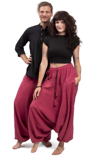 Harémové kalhoty / Sultánky KHADAR červené