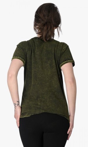 Dámské triko s krátkým rukávem MANDALA zelené