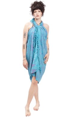 Sarong BALI BATIK tyrkysový IV.