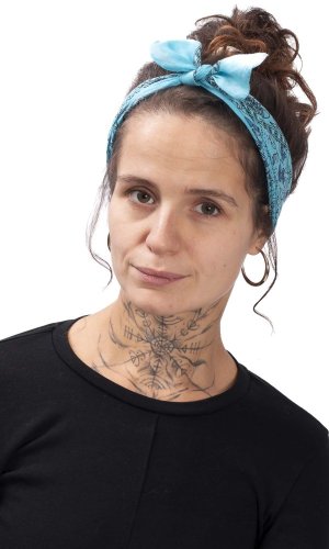 BANDANA GAJRAJ šátek světle modrý II.