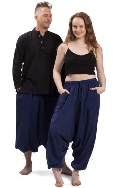 Harémové kalhoty / Sultánky CLASSIC tmavě modré