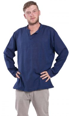 Košile Nepál / ETNO KURTA tmavě modrá BOHO