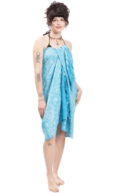 Sarong BALI BATIK niebieski X.