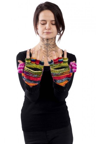 Vlněné převlékací rukavice Colours