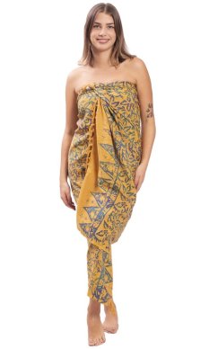 Sarong BALI BATIK žlutý III.