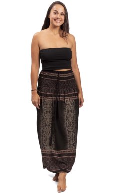 Dlouhá sukně / šaty THAI STAINED tmavě šedá I.