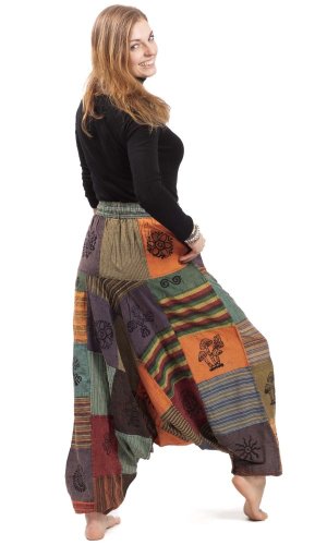 Patchworkowe szarawary KANTHA