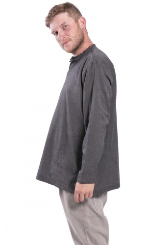 Koszula indyjska / ETNO KURTA ciemno szara BOHO - Rozmiar: L