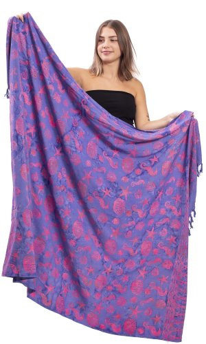 Sarong BALI BATIK fialový I.