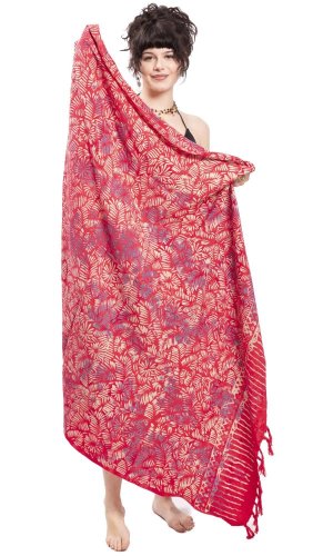 Sarong BALI BATIK czerwony IX.
