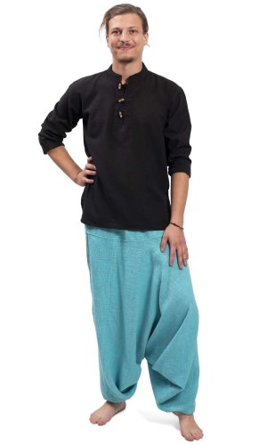 Harémové kalhoty / Sultánky KHADAR tyrkysové