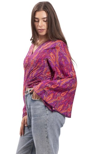 Bolero GITA z długim rękawem fioletowe II.