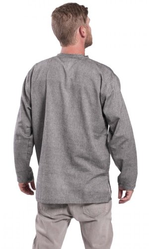 Koszula indyjska / ETNO KURTA jasno szara BOHO