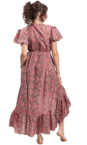 Dámské šaty dlouhé SNEHA červené V.