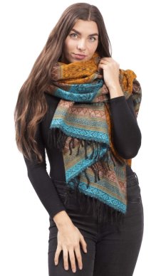 Šála INDI aztek okrová VI.