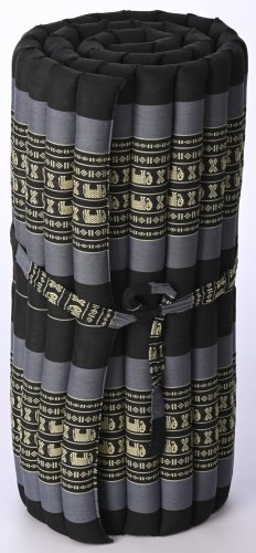 Futon rolovací černo-modrý se slony šířka 80cm