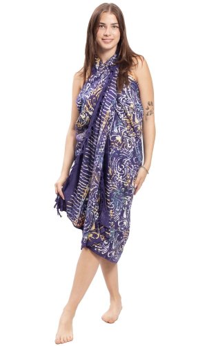 Sarong BALI BATIK fialový III.