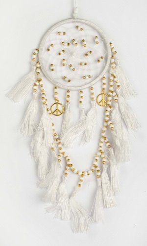 Łapacz snów BEADS biały / długość 20 cm