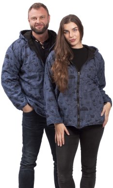 Bunda s kapucňou MUSHROOM tmavo modrá