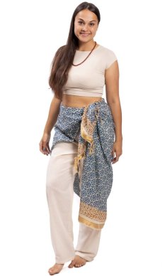 Sarong / szalik JALA / ornament niebieski II.