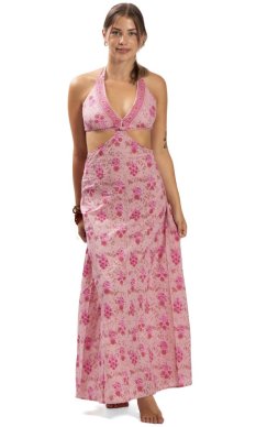 . Długa sukienka FESTIVAL różowa