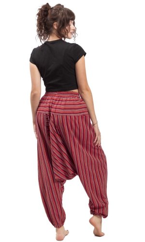 Szarawary / Spodnie haremki CLASSIC STRIPES czerwony III.