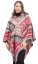 Pončo se vzory PANKAJ červeno-šedé