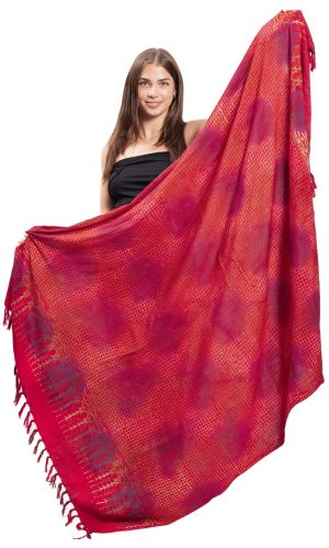 Sarong BALI BATIK czerwony X.