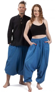 Harémové kalhoty / Sultánky CLASSIC modré