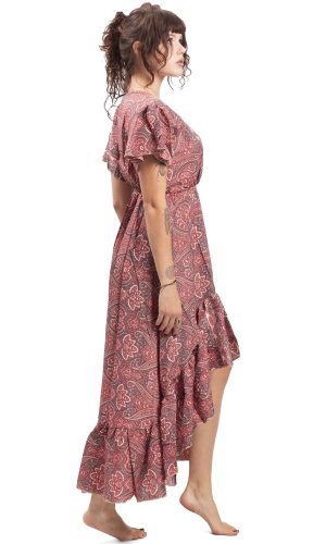 Dámské šaty dlouhé SNEHA červené V.